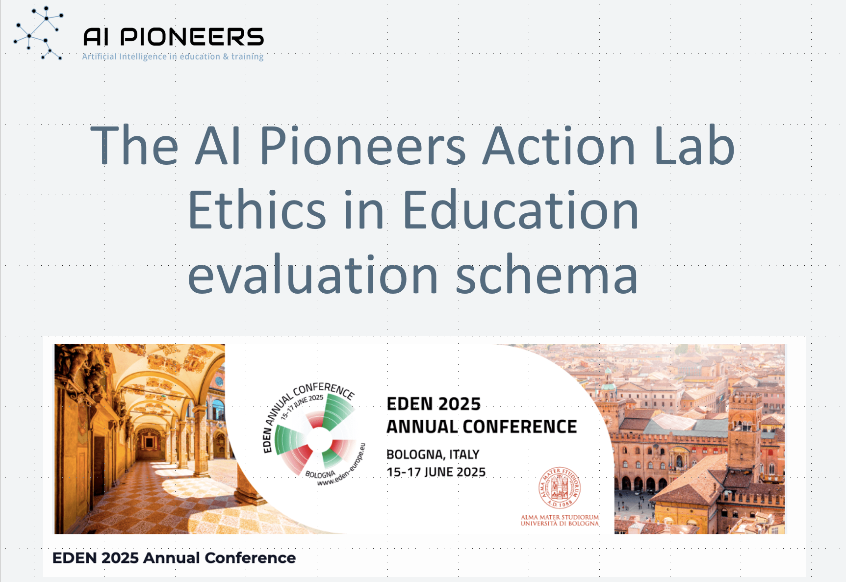 AI Pioneers at the EDEN 2025 Annual Conference in Bologna